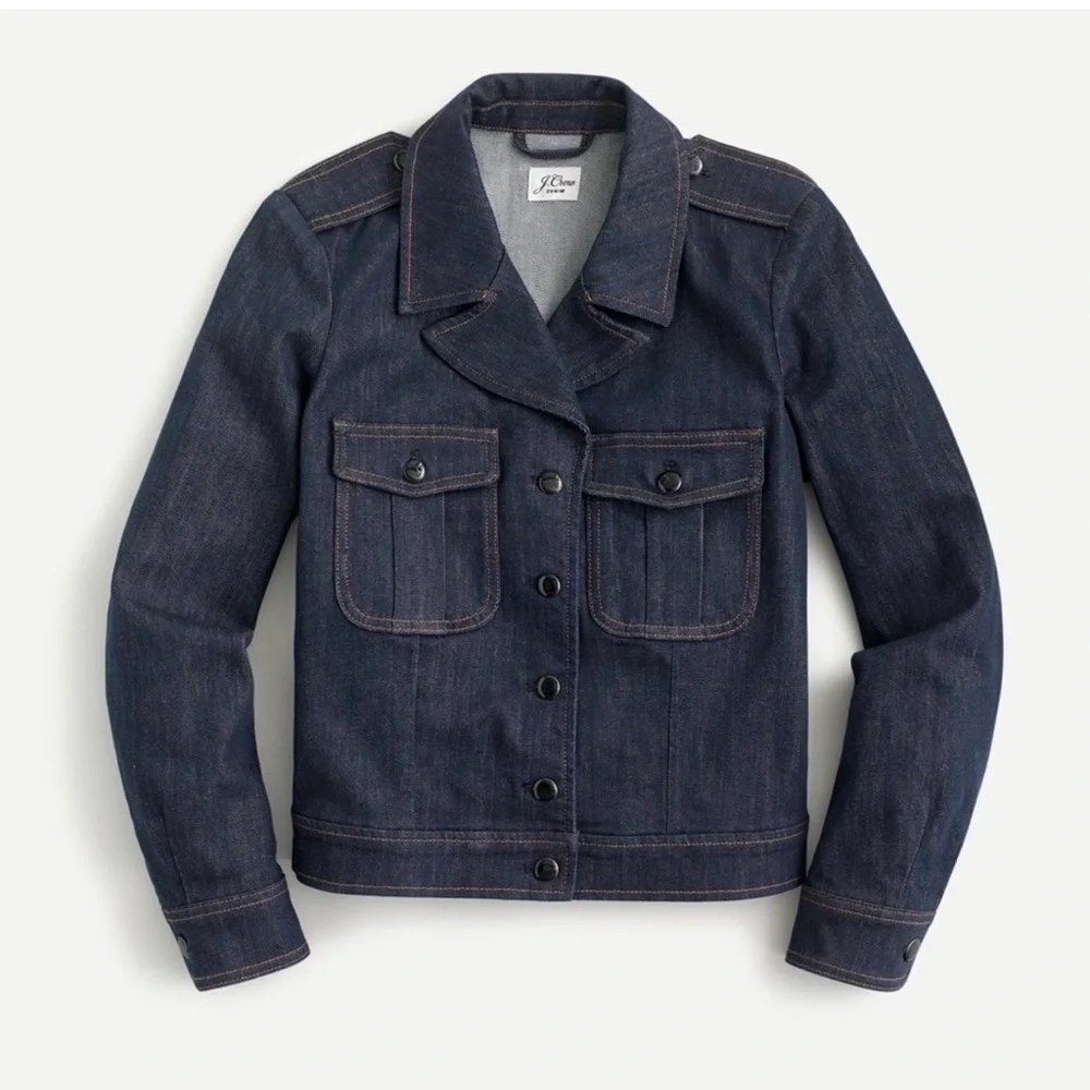 J.Crew‎ Denim Lady Coat in Stay Navy Wash